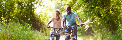 Happy Couple on Bikes - 5 Things you can do to age better